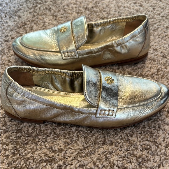 Tory Burch Gold Loafers - Picture 4 of 4